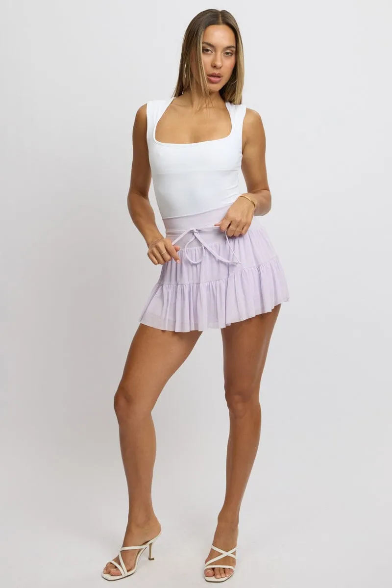 White Supersoft Bodysuit Scoop Neck