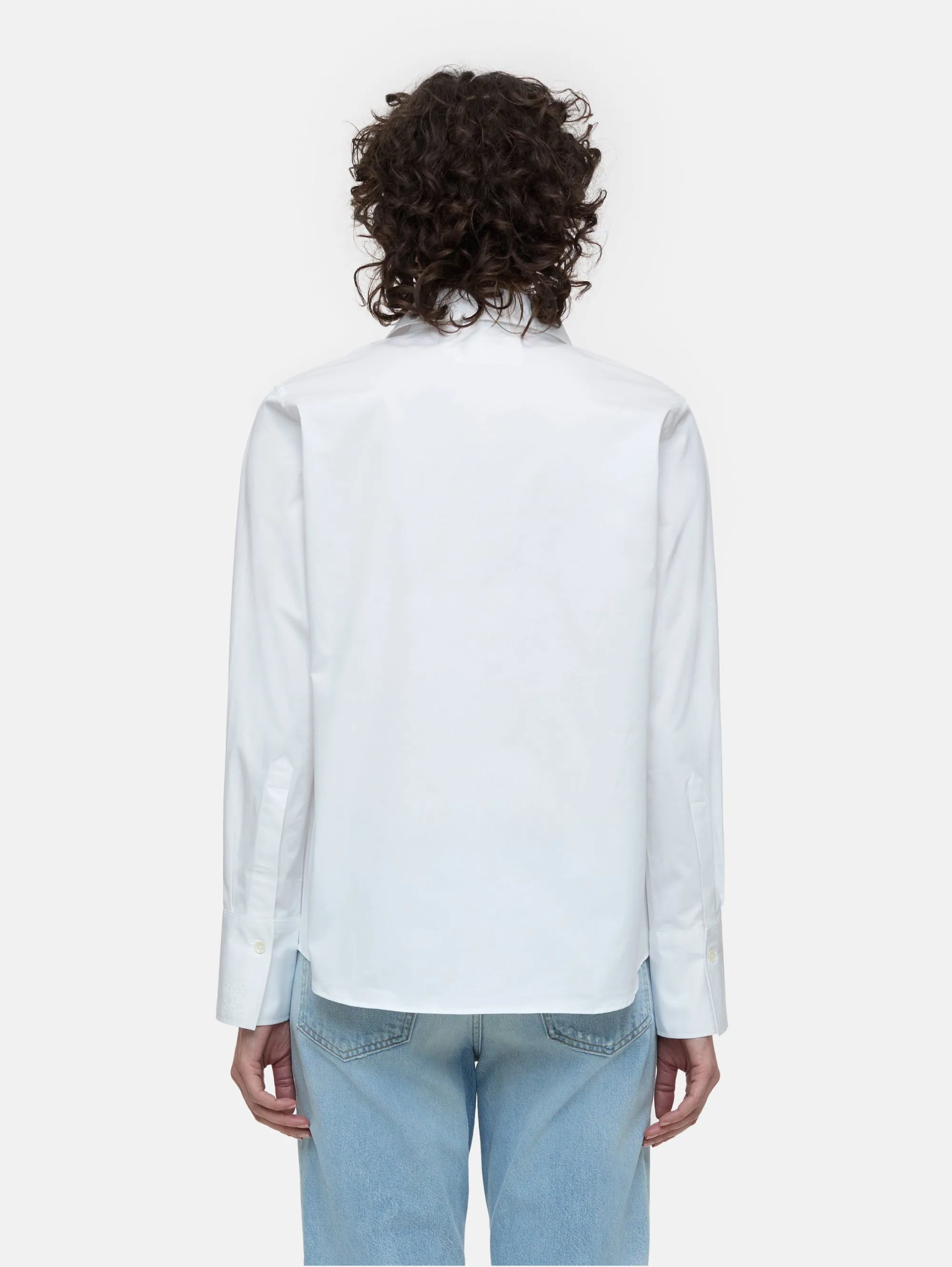 White Tunic Neck Blouse