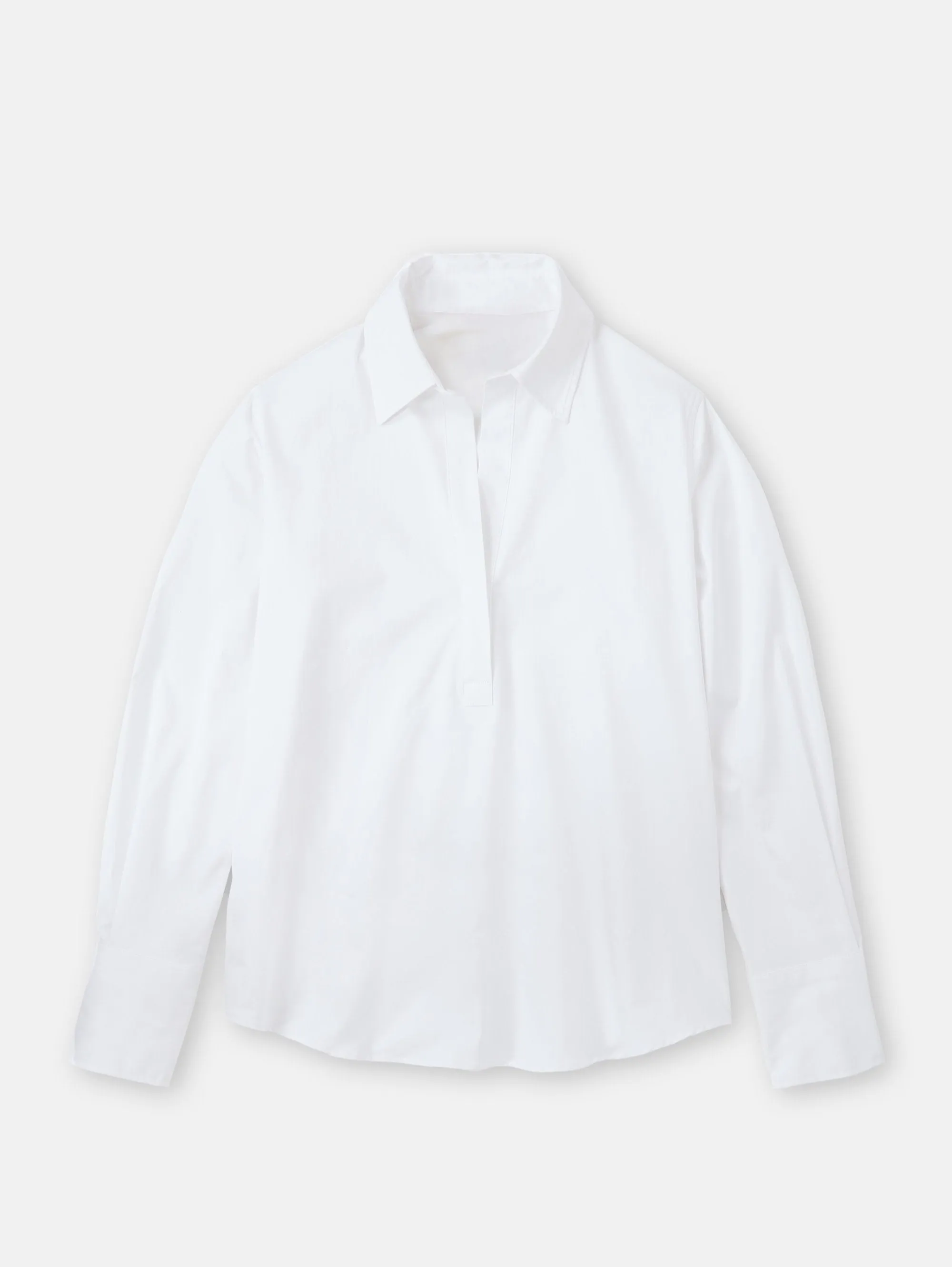 White Tunic Neck Blouse