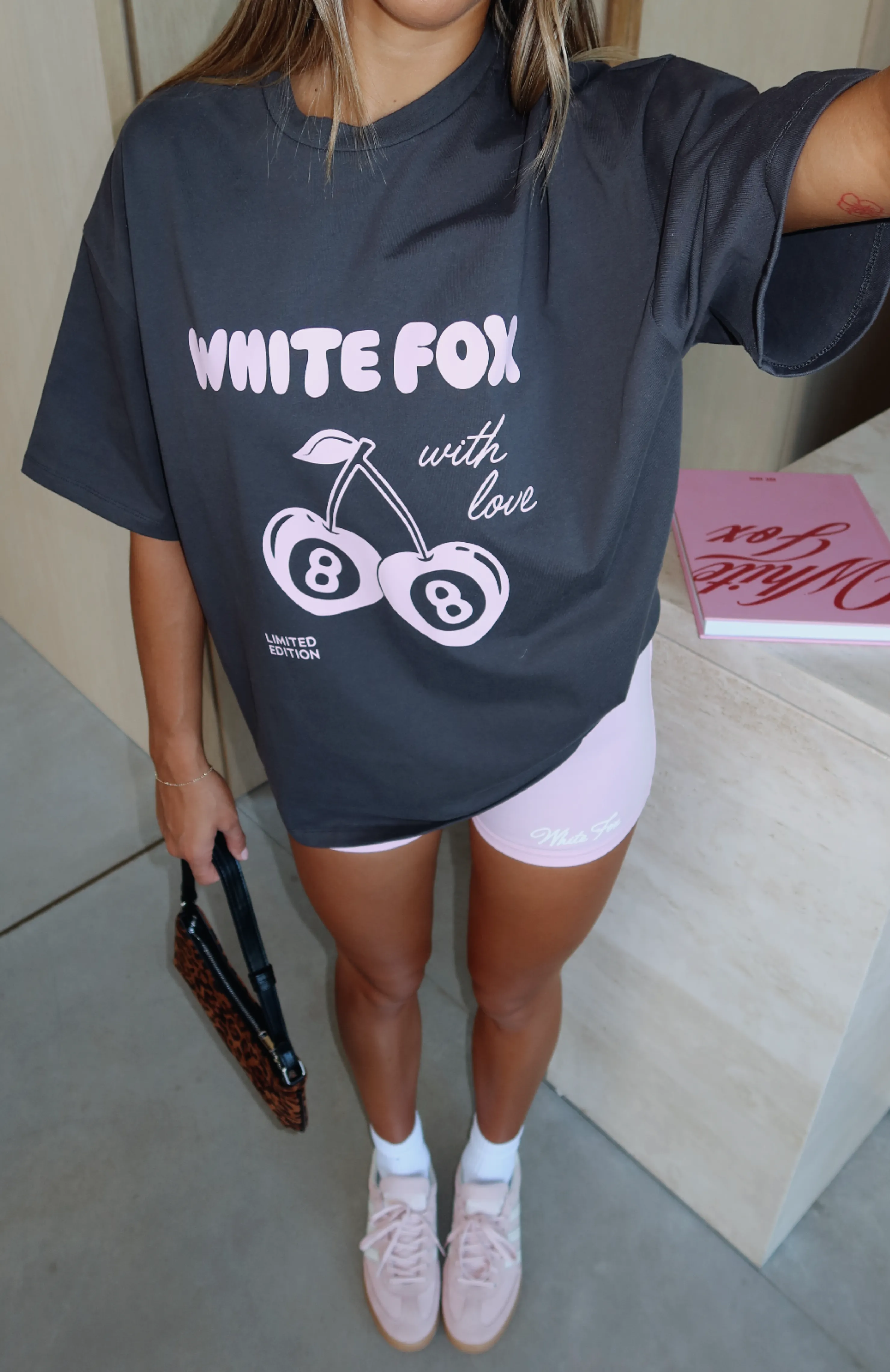 With Love In The Moment Oversized Tee Charcoal