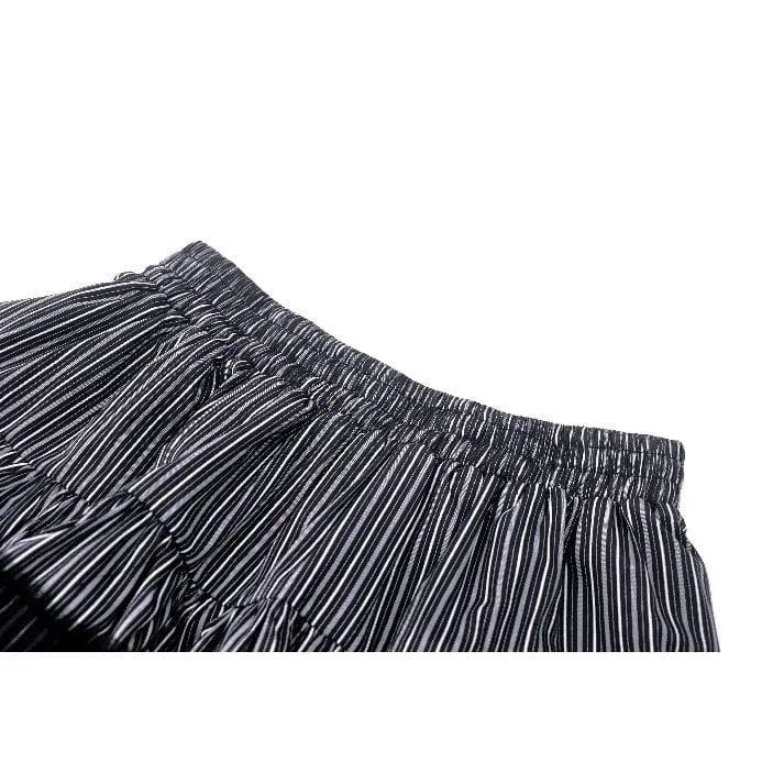 Women's Gothic Striped Lace Splice Skirt