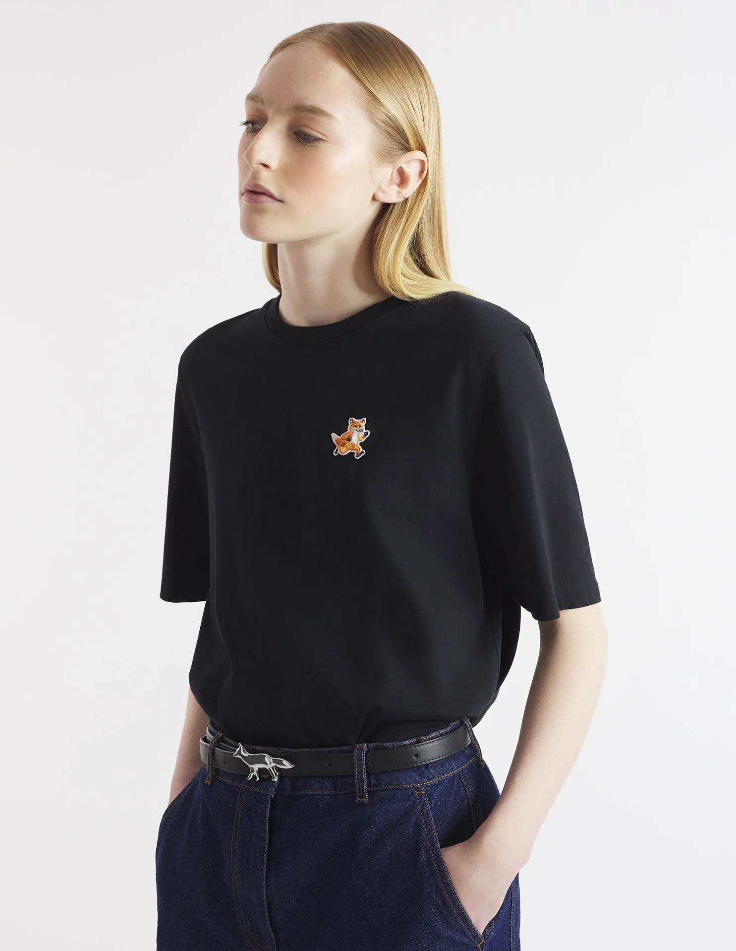 Women's Speedy Fox Patch Comfort Tee-shirt Black