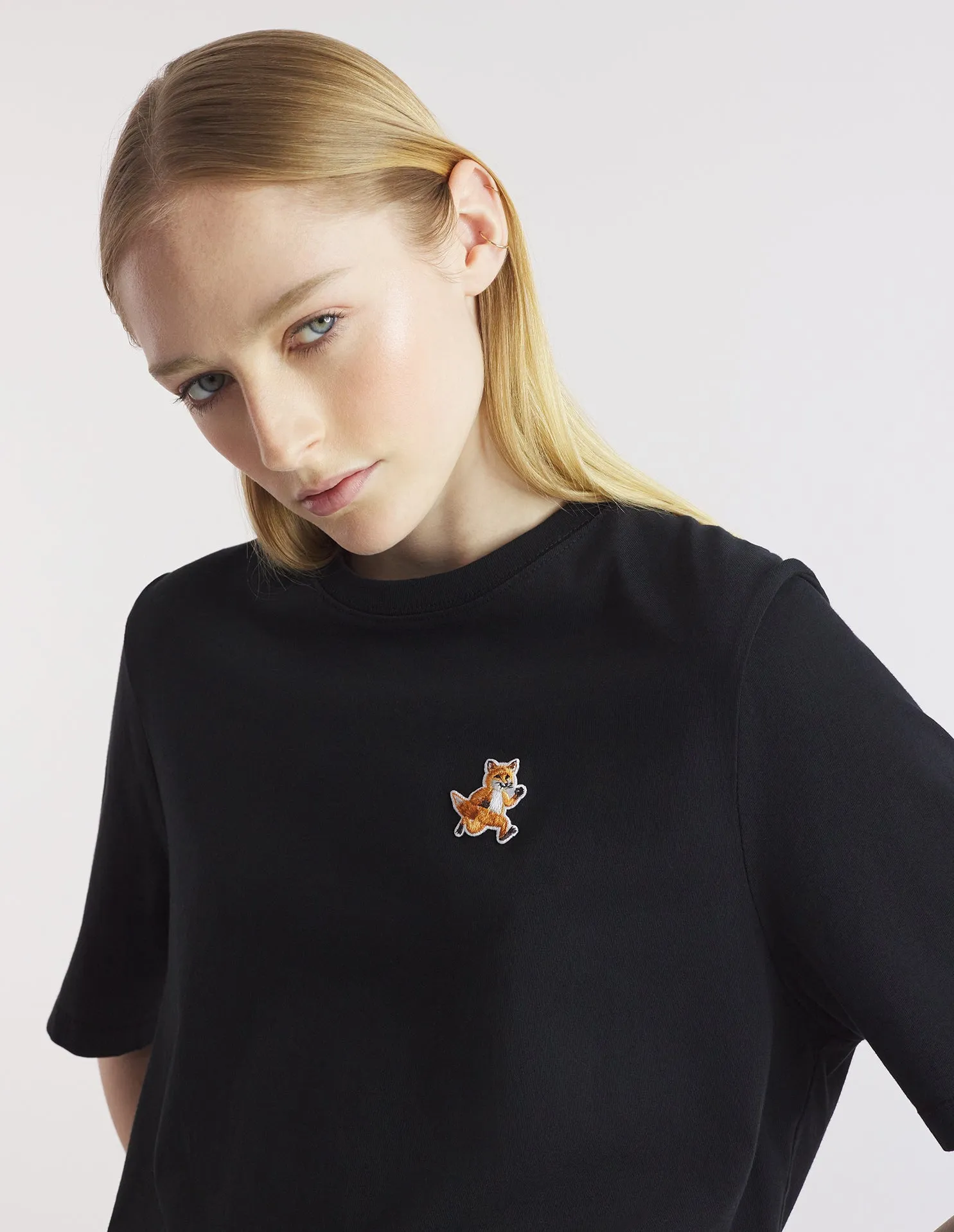 Women's Speedy Fox Patch Comfort Tee-shirt Black