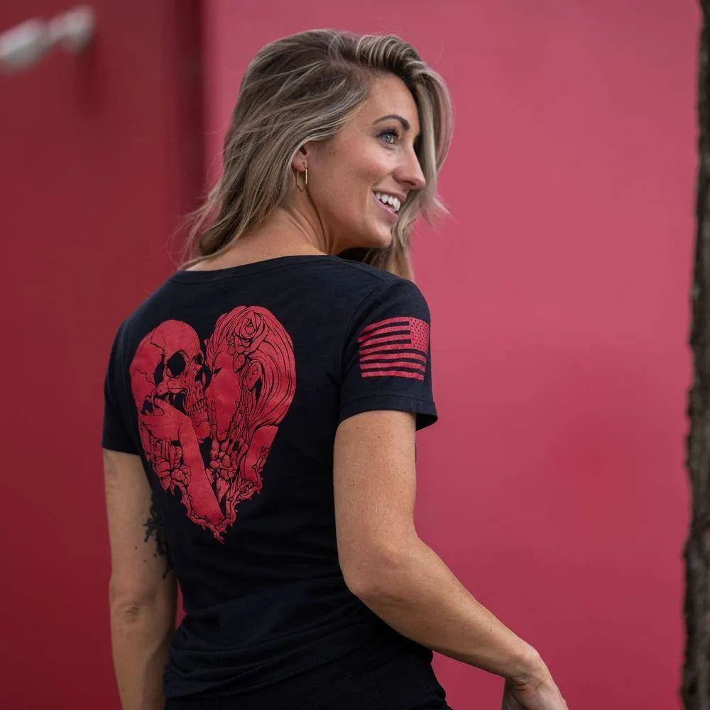 Women's Until Death Do Us Part V-Neck - Black