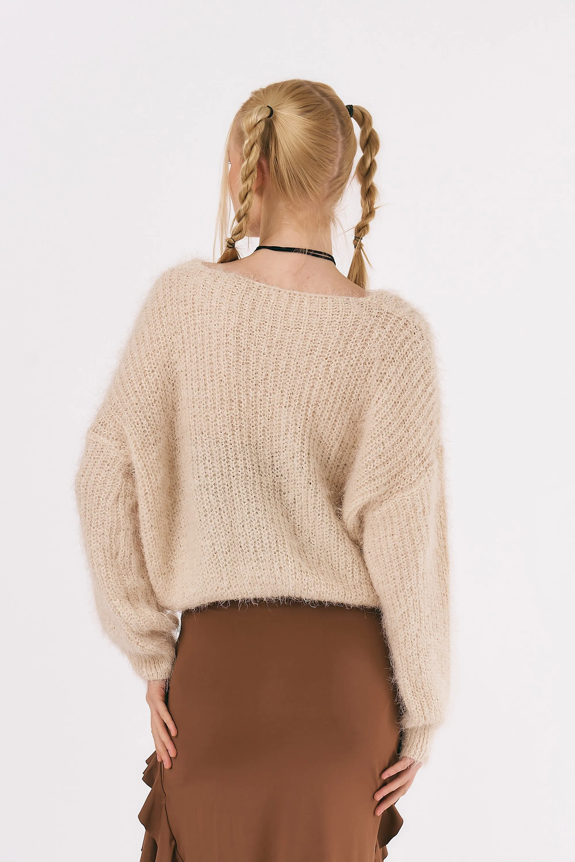 Zoe Fuzzy Sweater Top