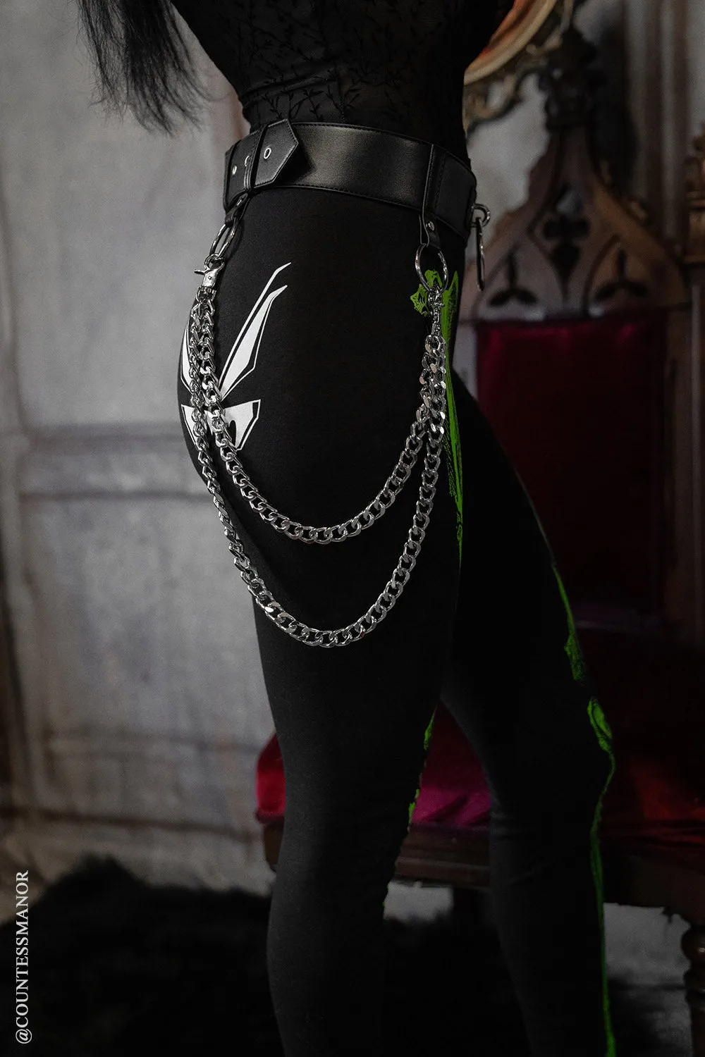 Zombie Rot Skeleton Leggings [Monster Green]