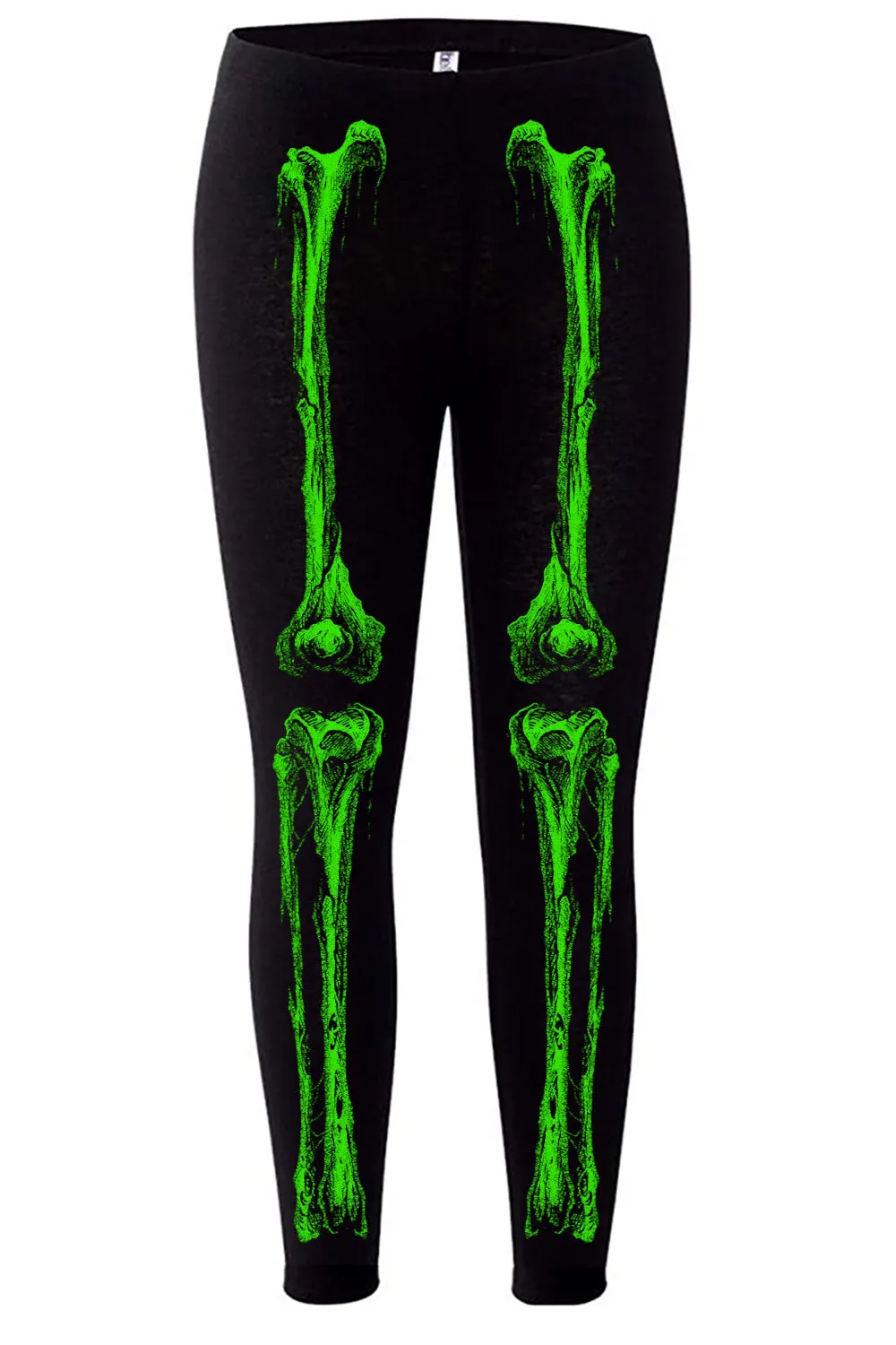 Zombie Rot Skeleton Leggings [Monster Green]